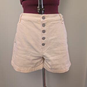 Banana Republic Cream High Waist Shorts